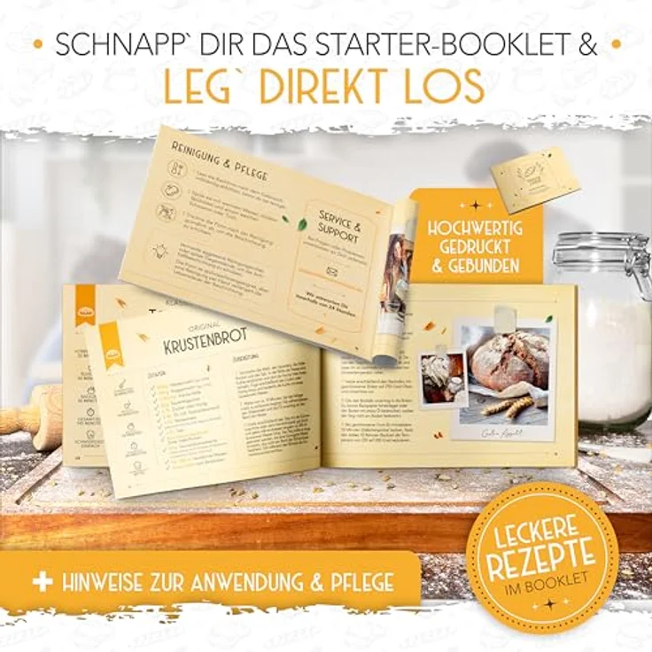 Krustenzauber Brotbackform Brotbackform Gusseisen Topf Brot Backen [inkl. Gärkorb] – Bild 8