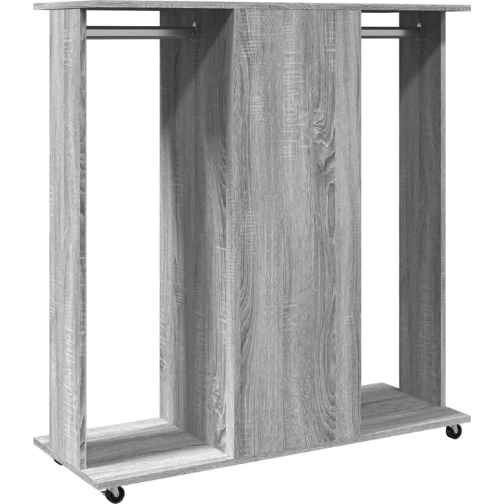 vidaXL Kleiderständer mit Rollen Grau Sonoma 102x38x110 cm 848036 – Bild 5