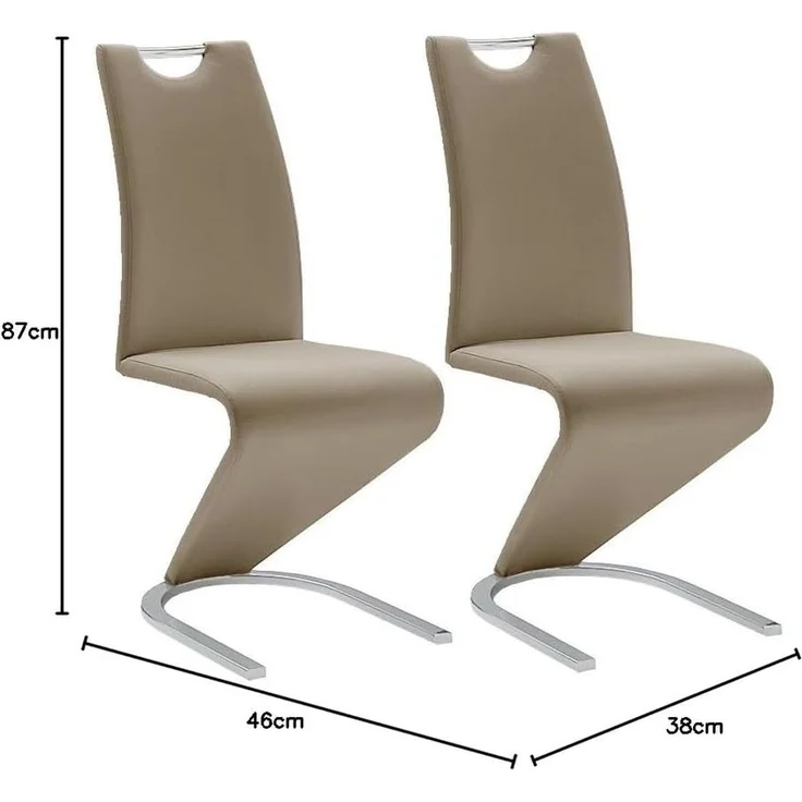 Freischwinger >Pupik II< in Cappuccino - 45x102x62cm (BxHxT) – Bild 4