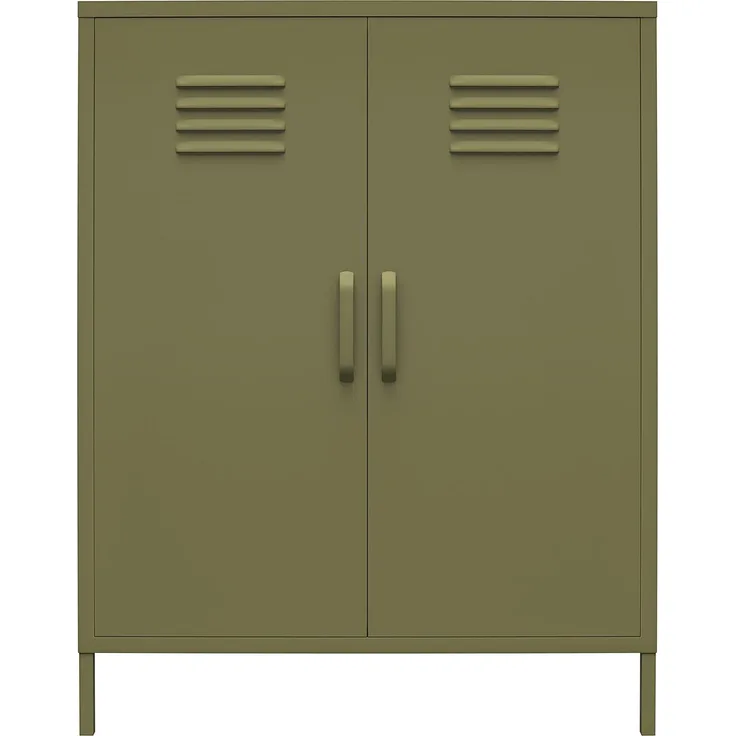 Dorel Home Metallschrank, Schrank, Spind, Olivgrün, Einheitsgröße