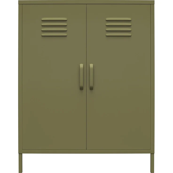 Dorel Home Metallschrank, Schrank, Spind, Olivgrün, Einheitsgröße