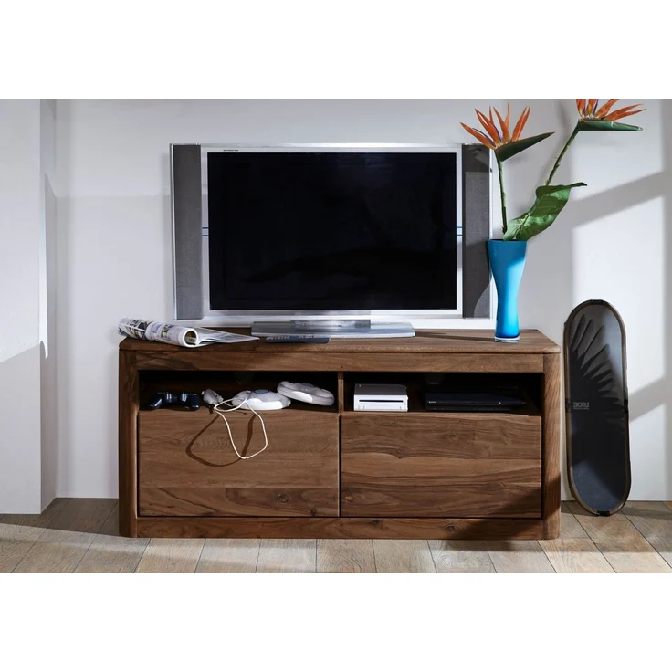 TV-Board Sheesham 130x40x58 smoked cherry gebeizt TORONTO #119 – Bild 3