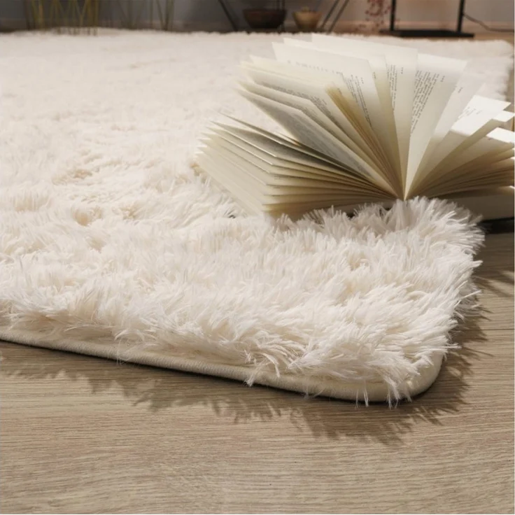 TT Home Teppich Diele, Esszimmer, Flur, Schlafzimmer, Wohnzimmer, Rund, Höhe: 37 mm, Teppich Wohnzimmer Hochflor Langflor Weich Soft Modernes Einfarbiges D – Bild 2