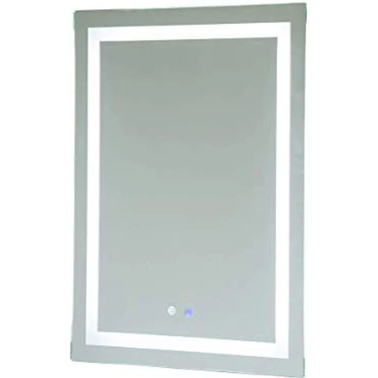 Lüllmann Badspiegel LED Touch, 800x600mm Wandspiegel mit Kaltweiß Beleuchtung, IP44 wassergeschützt, Energieeffizienzklasse A++ – Bild 1