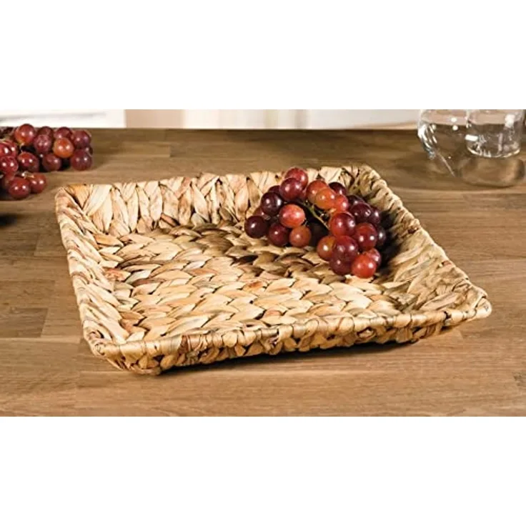 Schale aus Wasserhyazinthe 31x31 cm, Dekoschale, Obstschale