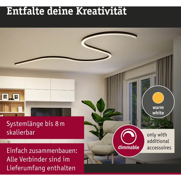 Linion Lichtkanal 0,5m 24V 8,5W 3000K Signalschwarz – Bild 3