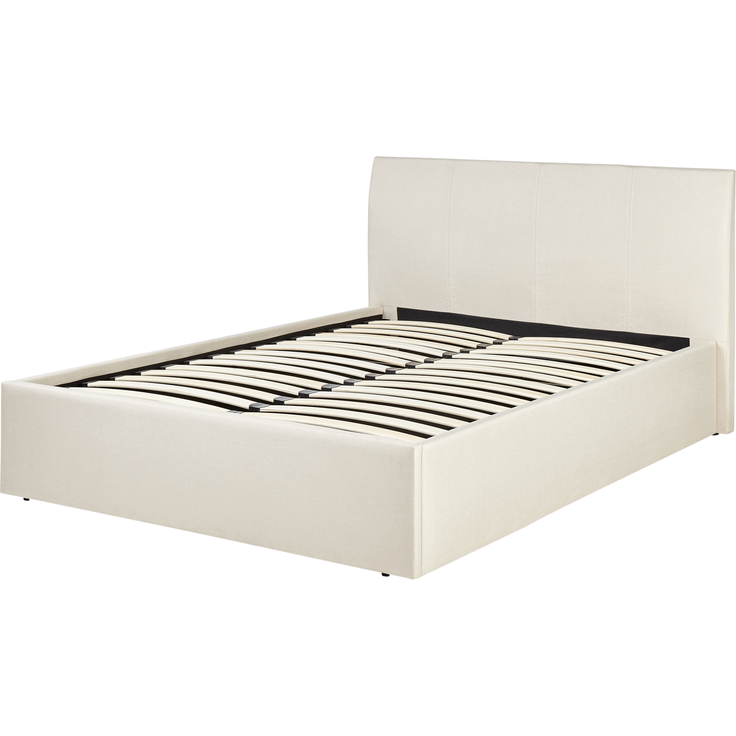 Bett mit Stauraum Stoff ORBEY 120x200 cm Hellbeige – Bild 5