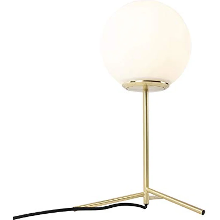 QAZQA Pallon Art Deco Tischlampe, Messing mit Opalglas, 45,5 cm, kugelförmig, E27, dimmbar, für Wohnzimmer und Schlafzimmer – Bild 7