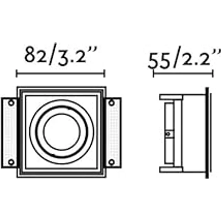Faro Barcelona HYDE SQ 40112, Einbaulampe weiß, quadratisch, schwenkbar, rahmenlos, 8,2 x 8,2 x 5,5 cm, GU10 – Bild 2