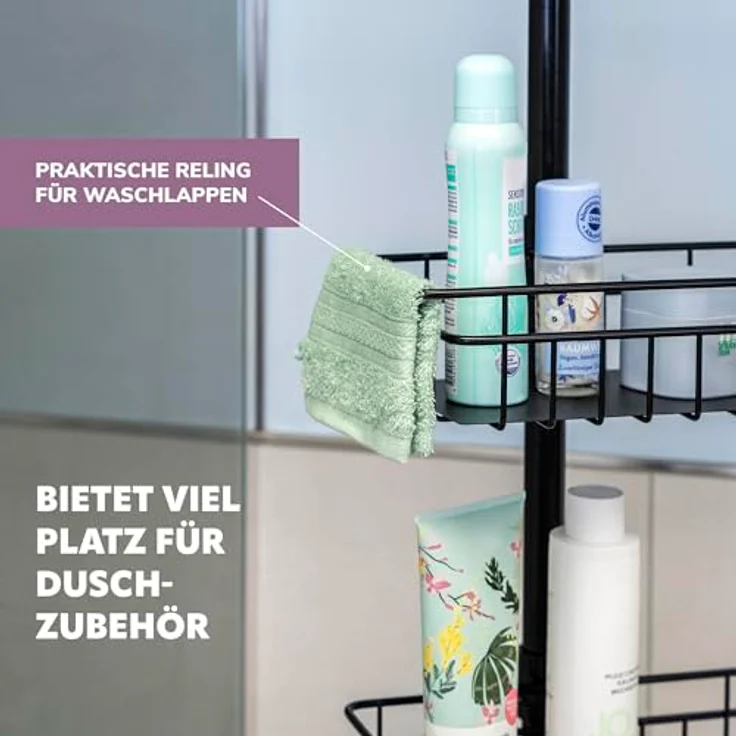 bremermann Teleskopregal Teleskop-Badregal, 4 Körbe Duschregal bis max. ca. 290 cm – Bild 7