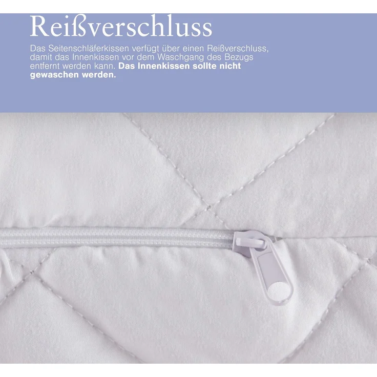 Seitenschläferkissen 40x140 cm (1100 g Füllung) - prall gefülltes Hochwertiges Stillkissen mit abnehmbaren Bezug ( Hellorange ) - Seitenschläfer Körperkissen – Bild 7