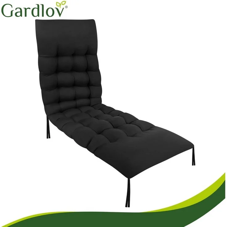 Gardlov Gartenliege Liegenauflage Polsterkissen Gartenpolster, Spar-Set, 1 St, 180 x 56 cm bequem, gesteppt, waschbar, Bindebänder – Bild 3