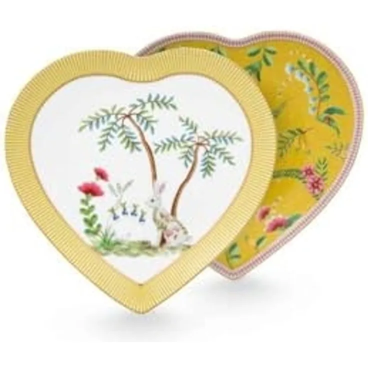 Pip Studio Teller-Set in Herzform La Majorelle Gelb (21,5 cm) (2-teilig) 51.001.342