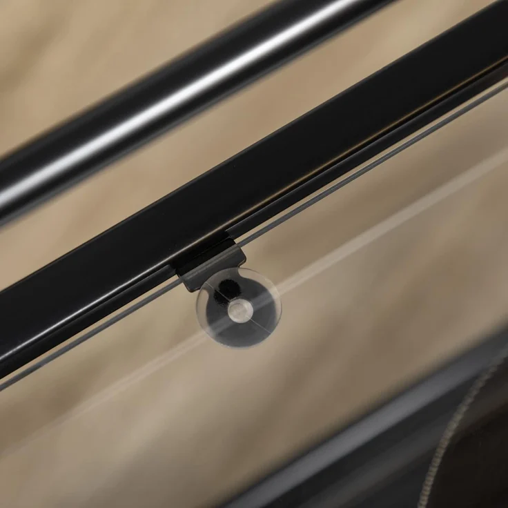 HOMCOM Servierwagen Rollwagen mit 4 Rollen, 2 Ablagen und Griffen, (Küchentrolley, 1 St, Küchenwagen), Schwarz 75 x 40 x 80 cm – Bild 8