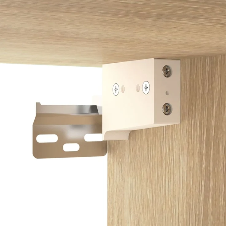 2 pcs TV-Wandschrank, TV Hängeboard Hängeschrank Sonoma-Eiche 100x34,5x40 cm – Bild 6