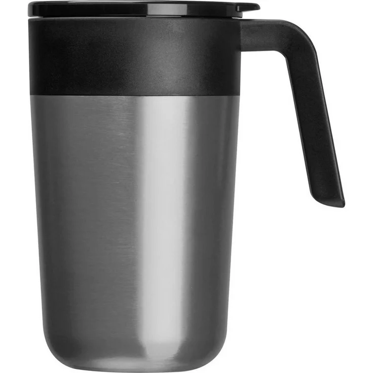 Macma Becher Doppelwandiger Trinkbecher aus Edelstahl / 400ml / Farbe: silbergrau – Bild 3