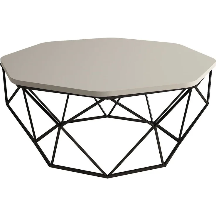 Skye Decor 'Diamond - Cream' Couchtisch, Creme, 90 x 38 x 90 cm – Bild 4