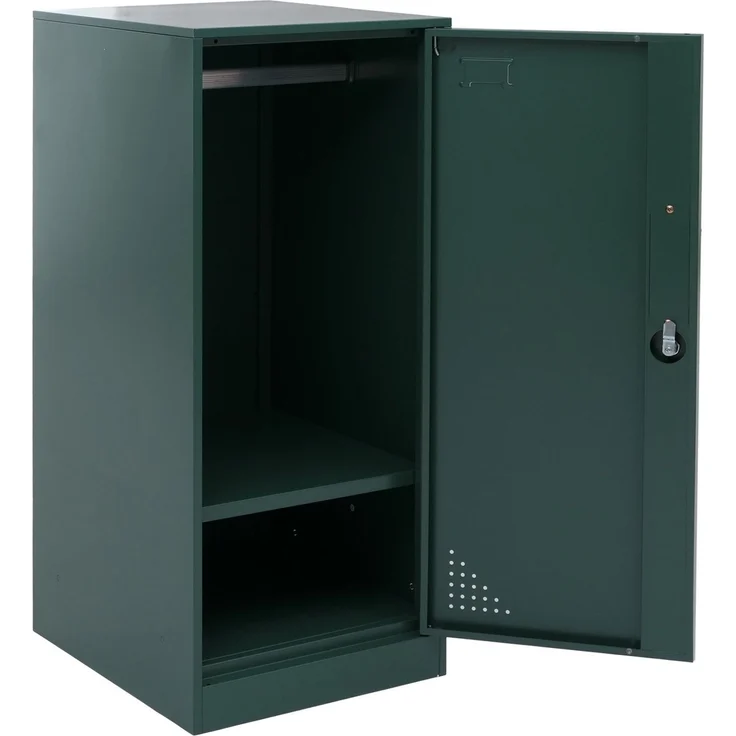 Spind HWC-P63, Schließfach Wertfachschrank Schließfachschrank Tür Kleiderstange, 90x38x45cm Stahl ~ grün – Bild 7
