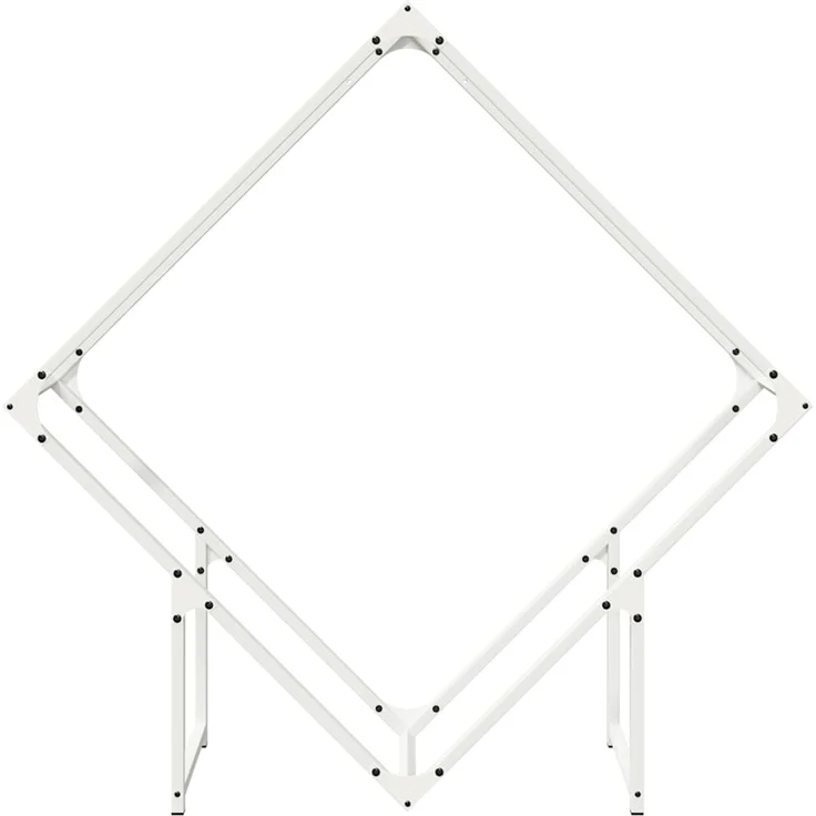 vidaXL Brennholzregal Weiß 100x25x100 cm Kaltgewalzter Stahl 864288 – Bild 4
