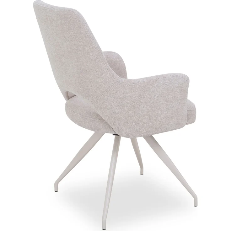 Polsterstuhl SANSIBAR EGERSUND LBH 61x62x89 cm weiß Esszimmerstuhl Freischwinger Schwingstuhl – Bild 3