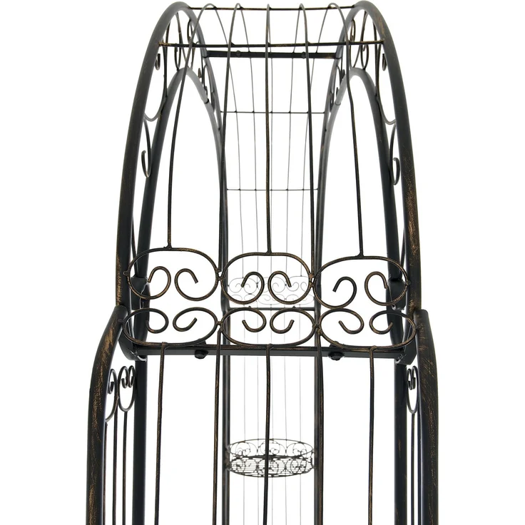 Rosenbogen BIRGER - 163 x 34 x 239,5 cm, Metall, Bronze | Rankhilfe Rosen Rankgitter Gartendekoration – Bild 4