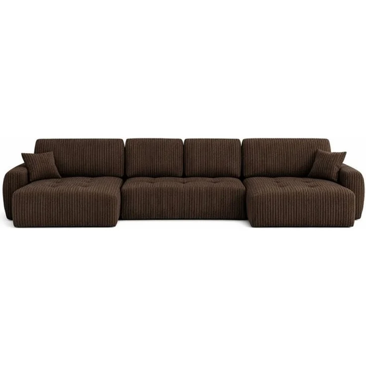 Kaiser Möbel Ecksofa mit Schlaffunktion und Bettkasten, Sofa U-Form, Cordstoff Poso, Ivo U, Strapazierfähiger Cordstoff,Hoher Sitz- und Schlafkomfort – Bild 4