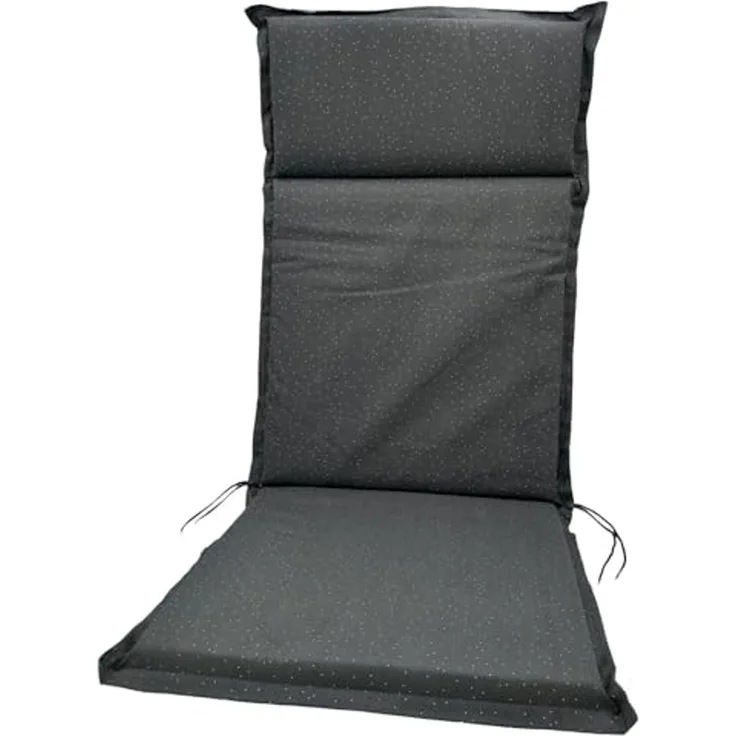 BURI Hochlehnerauflage Auflage Hochlehner Gartenstuhlauflage 120x47x4,5 Sesselauflage grau, (1 St)