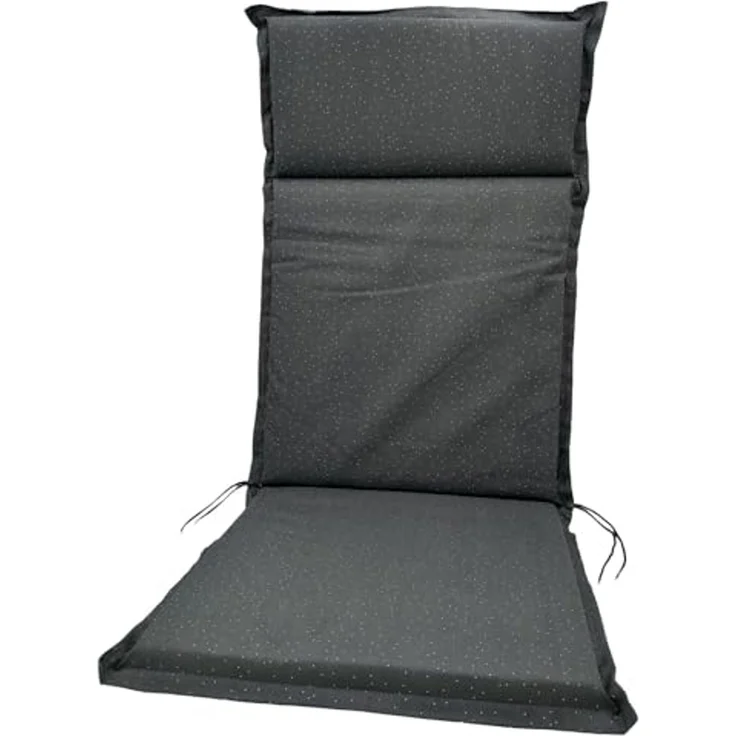 BURI Hochlehnerauflage Auflage Hochlehner Gartenstuhlauflage 120x47x4,5 Sesselauflage grau, (1 St) – Bild 1
