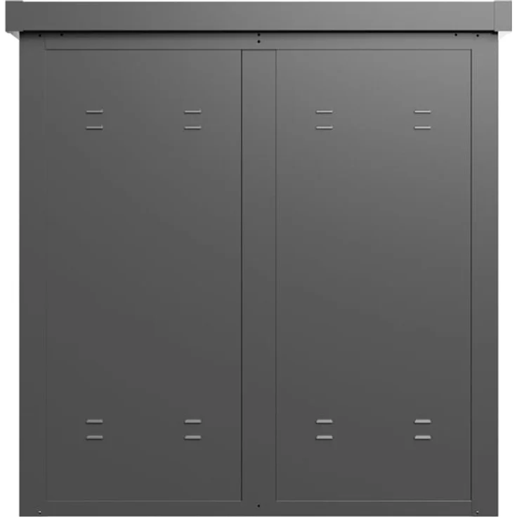 GFP Primeyard Geräteschrank Metall 150x78x191 cm Gartenschrank Schiebetür anthrazit inkl. Fußboden – Bild 4