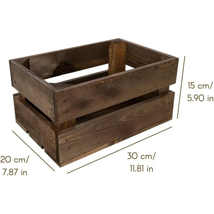 Creative Deco Holzkiste 3x Weinkisten Set Obstkiste Holz (3 Kisten) – Bild 2