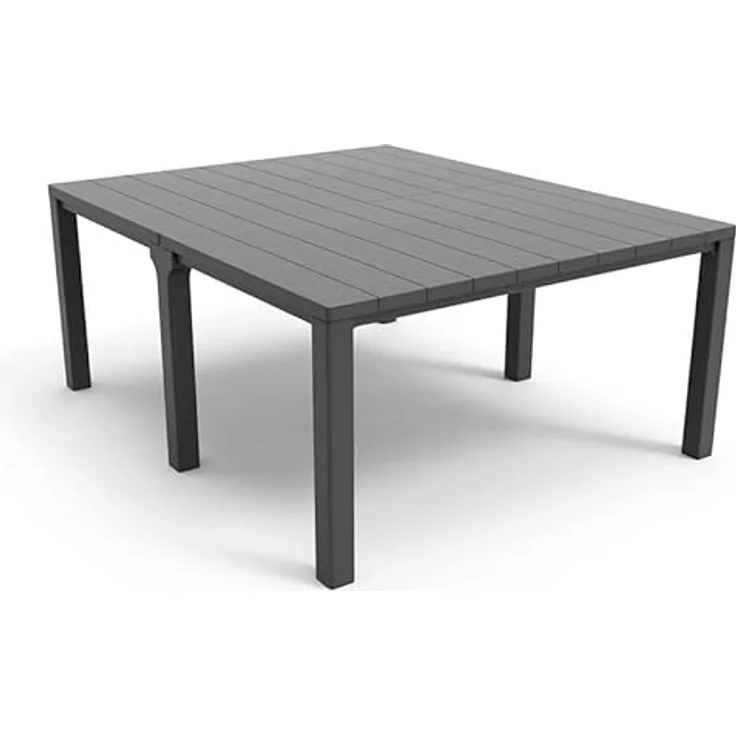 Keter Gartentisch 'Julie', rechteckig, Graphit, 292.9x75x89.4 cm, Kunststoff, wetterfest, UV-beständig, mit Schirmloch, für bis zu 10 Personen – Bild 6