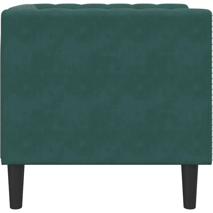 vidaXL Chesterfield-Sessel Dunkelgrün Samt 372675 – Bild 4