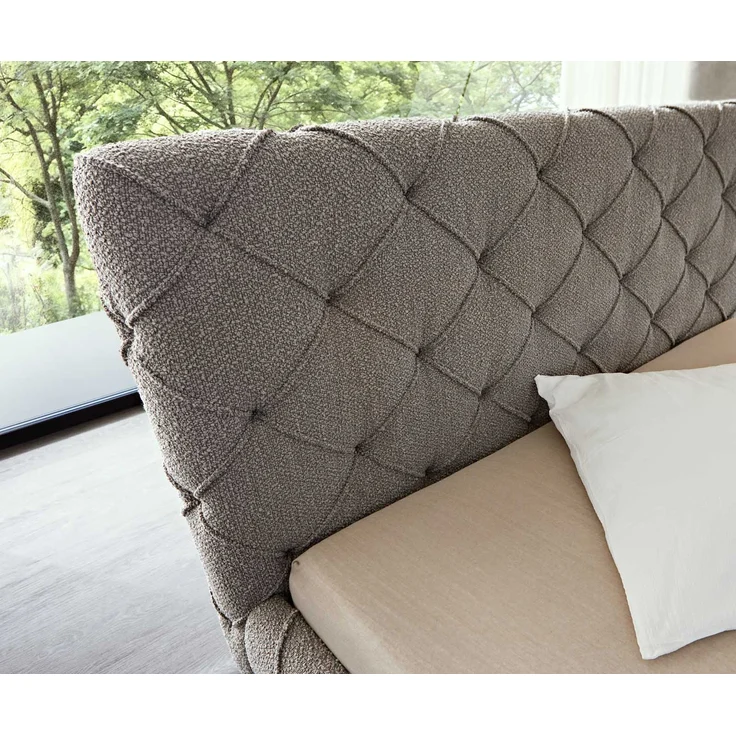 Polsterbettgestell Nayara 140x200 cm Bouclé Silbergrau – Bild 5