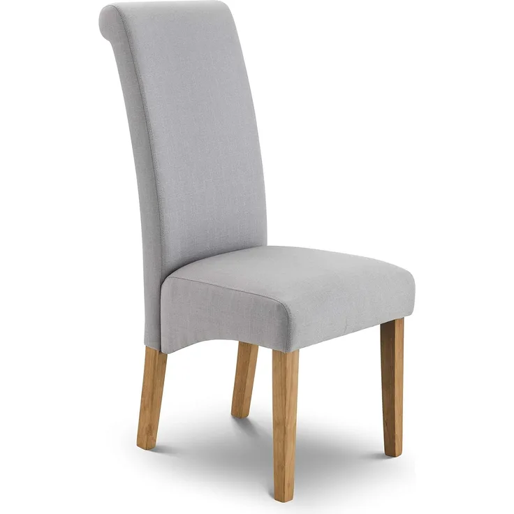 Julian Bowen Rio Verlauf Stoff Stuhl, Holz, Shale Melange, Grau, Set von 2