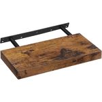 VASAGLE Wandregal, MDF vintagebraun, 40 x 20 x 3,8 cm
