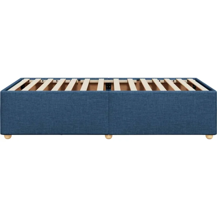 vidaXL Bettgestell ohne Matratze Blau 90x200 cm Stoff 3284707 – Bild 5