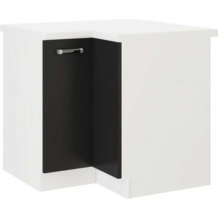 Küchen Eckunterschrank 89x89 cm für das Modell „Omega 240 Schwarz + Weiß“ – Bild 4