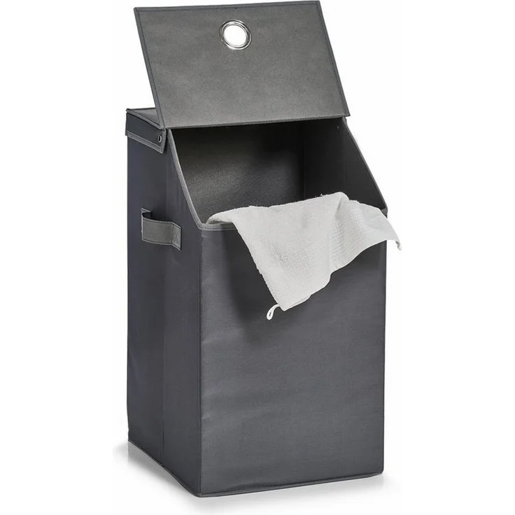 Zeller Wäschesammler faltbar 34 x 34 x 60 cm anthrazit – Bild 5