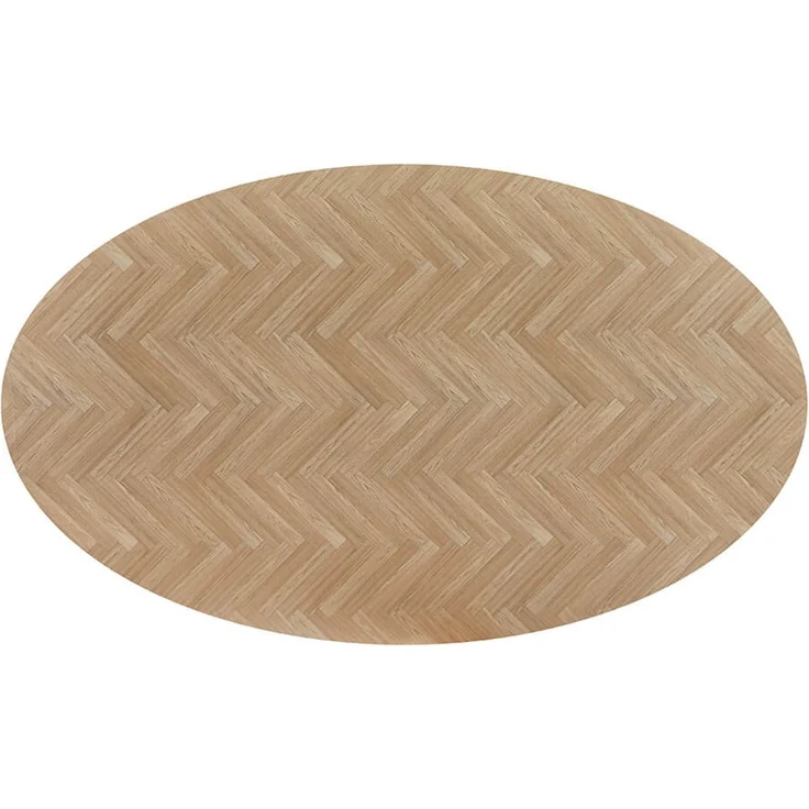 HOME DELUXE Essgruppe Oval inkl. Sternfuß - 200 x 120 cm Fishbone Oak 4 Stühle Anthrazit – Bild 5