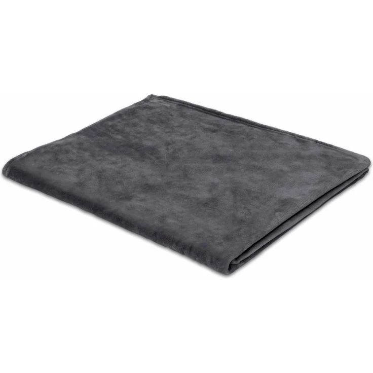 Wohndecke Uni Fleecedecke Olbia, IBENA, einfarbig schick, Kuscheldecke – Bild 4