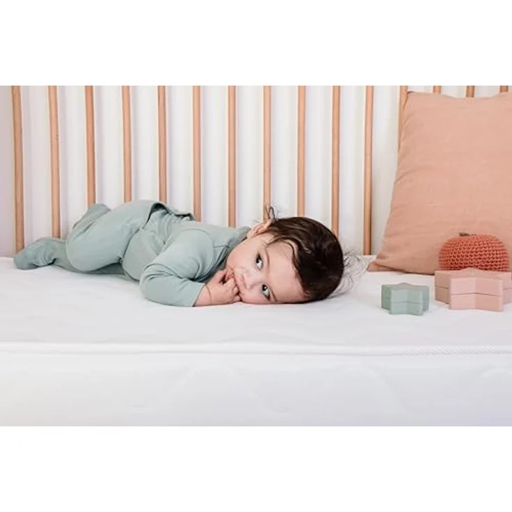 TINÉO Matelas Thermo Confort 60x120x10 cm, Polyuréthane, Blanc, Simple – Bild 10