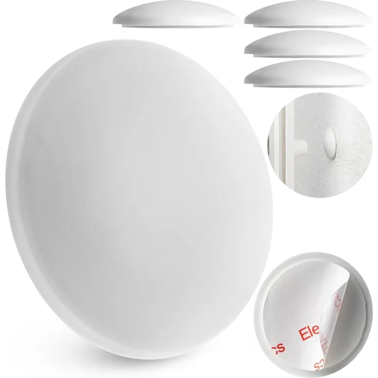 Your Day Mate - Türklinkenpuffer für Wände, 6 Stück, Ø 40 mm, in Weiß, selbstklebender Wandschutz für Türgriff, Türklinke, Fenstergriff, Anschlagdämpfer gegen Türanschlag, Türstopper Elastikpuffer, Wand Türpuffer