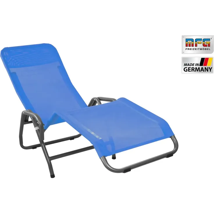 MFG 'Pool 3' Bäderliege klappbar, Textilbezug blau, 190 x 55 cm – Bild 3