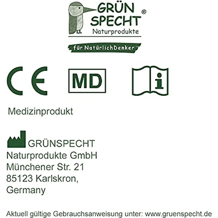 GRÜNSPECHT Bio-Nackenhörnchen, Wärmekissen für Nacken und Schulter, bei Verspannungen und Schmerzen, Bezug aus 100% Baumwolle (kbA), für Mikrowelle & Backofen, grau (609-V1) – Bild 5