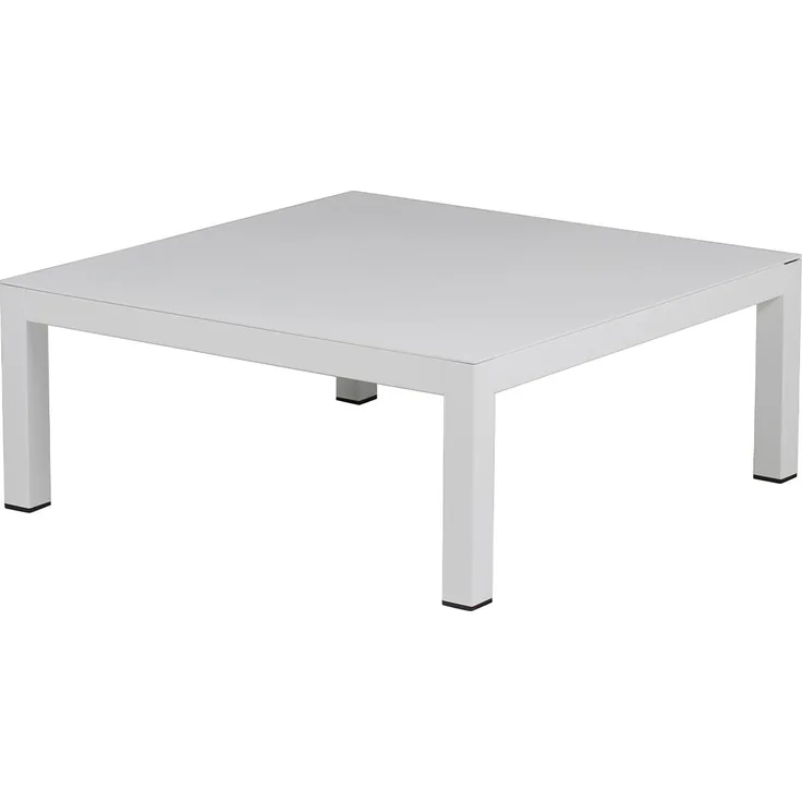 Beistelltisch Domino aus Aluminium, Weiß, 140x70 cm