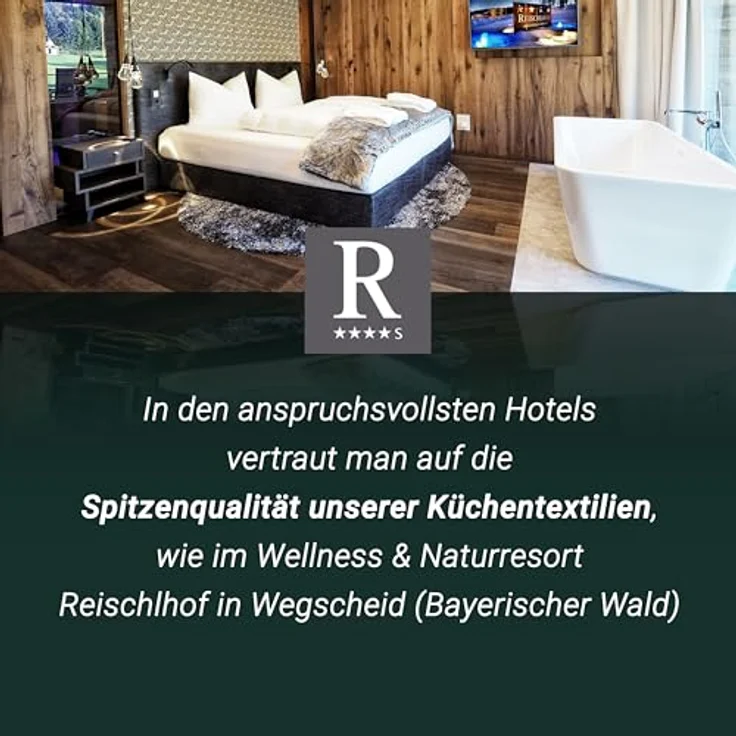 ZOLLNER Geschirrtuch, (Spar-Set, 24-tlg), 32 x 32 cm, 80% Polyester, 20% Polyamid, vom Hotelwäschespezialisten – Bild 3