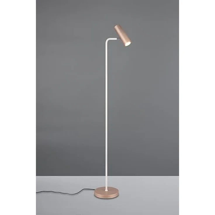 Leselampe MARLEY Metall Coffee / Weiß, Spot schwenkbar, Höhe 151cm – Bild 2