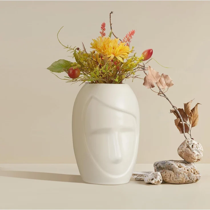 Relaxdays Blumenvase Gesicht – Bild 2
