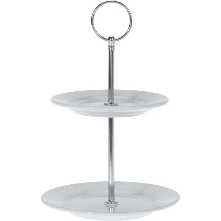 Etagere aus Porzellan, 2-stöckig