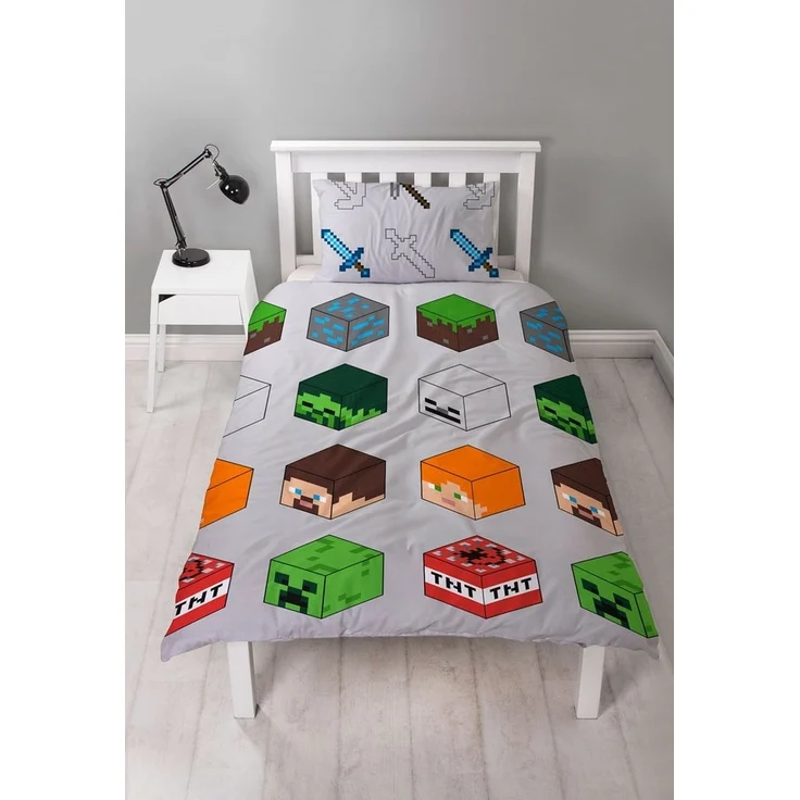 Minecraft Bettwäsche Set für Einzelbett - Einzelbett-Set für kleine Baukünstler – Bild 3